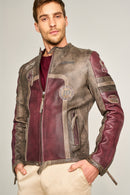 Off Road Men's Leather Jacket | Derimod