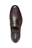 Geox Men's Brown Decio Leather Classic Loafer | Derimod
