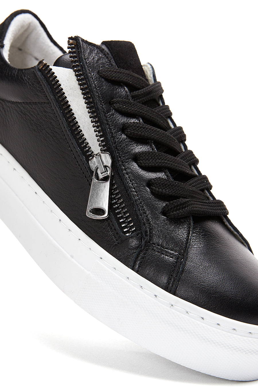 Women's Leather Zipper Detailed Sneaker