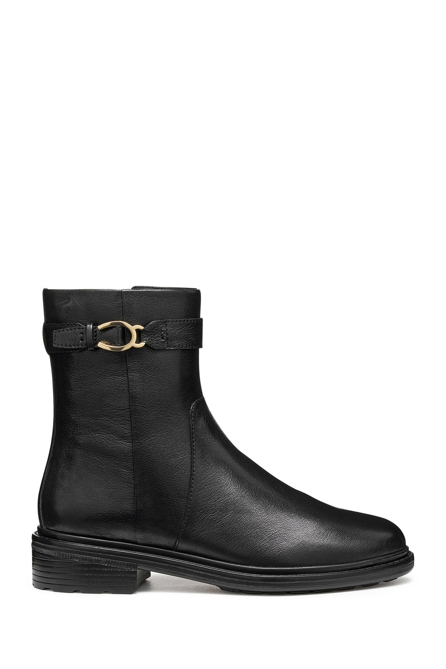 Geox Women Black D Walk Pleasure A - Goat Lea Zippered Leather Boot D56TGA00081C9999 | Derimod