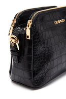 Women's Black Crocodile Cross Bag | Derimod