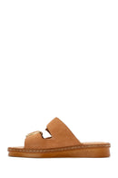 Woman Powder Buckled Suede Comfort Slipper | Derimod