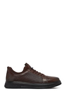 Male Brown Lace-Up Leather Sneaker | Derimod