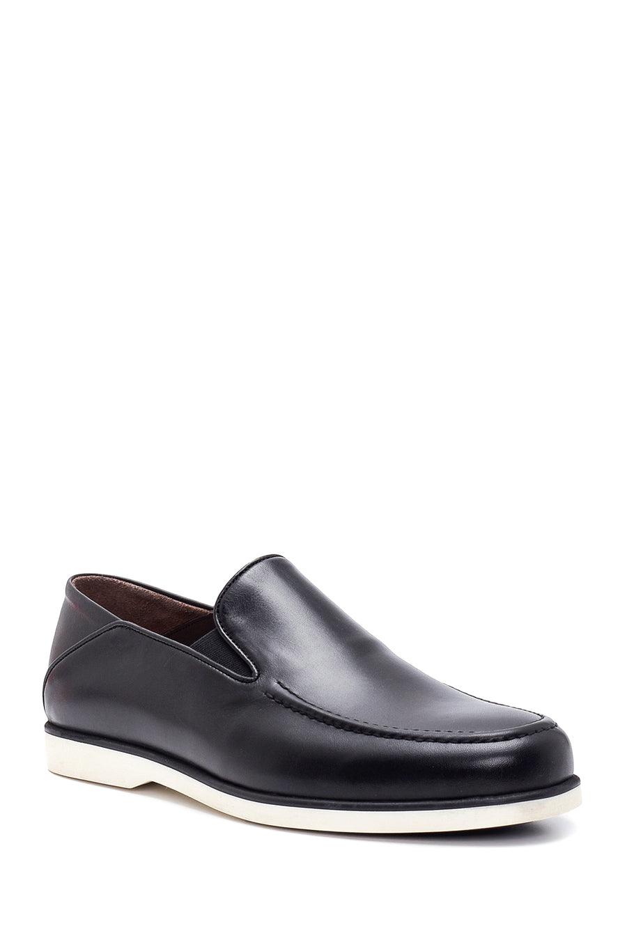 Erkek Siyah Deri Casual Loafer