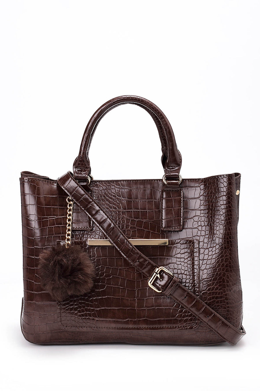 Women's Brown Synthetic Leather Shoulder Bag 18WBD220818 | Derimod
