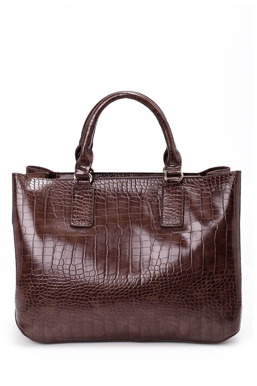 Women's Brown Synthetic Leather Shoulder Bag