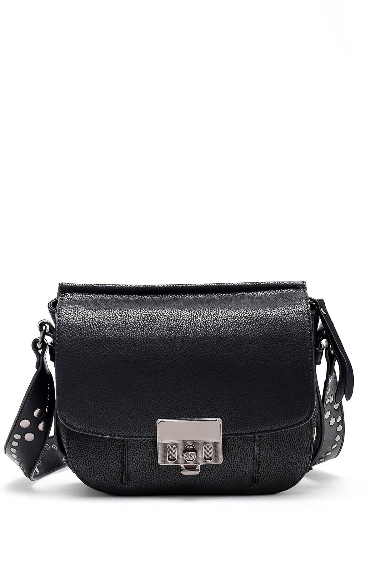 Women's Black Faux Leather Shoulder Bag 18WBD260918 | Derimod