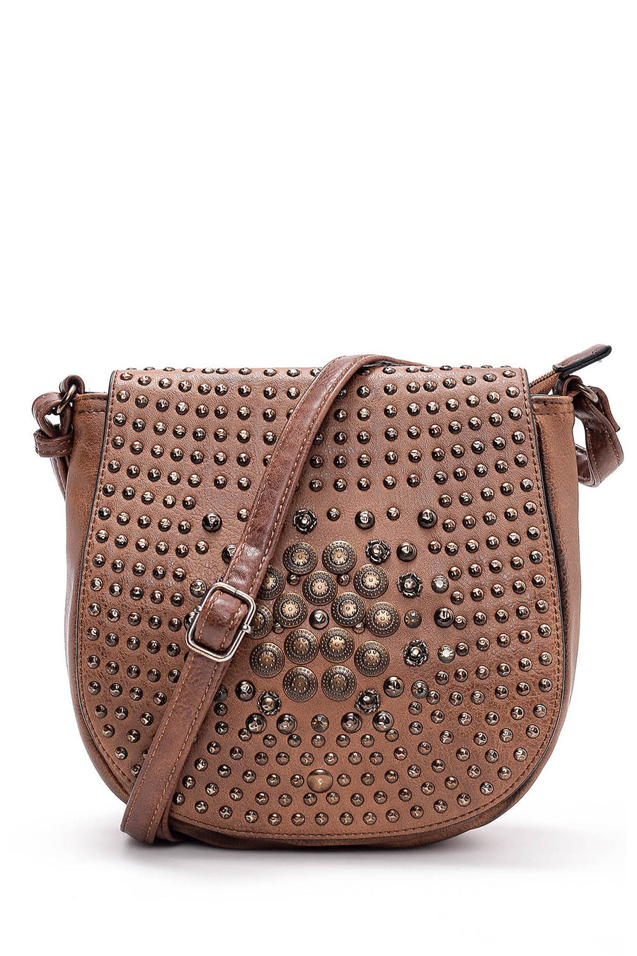 Women's Camel Synthetic Leather Shoulder Bag 18WBD261618 | Derimod