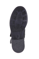 Women's Leather Boots with Studs and Buckle Detail | Derimod