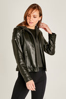 Soho Woman Siyah Leather Check | Derimod