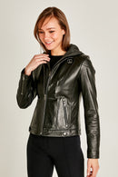 Soho Woman Siyah Leather Check | Derimod
