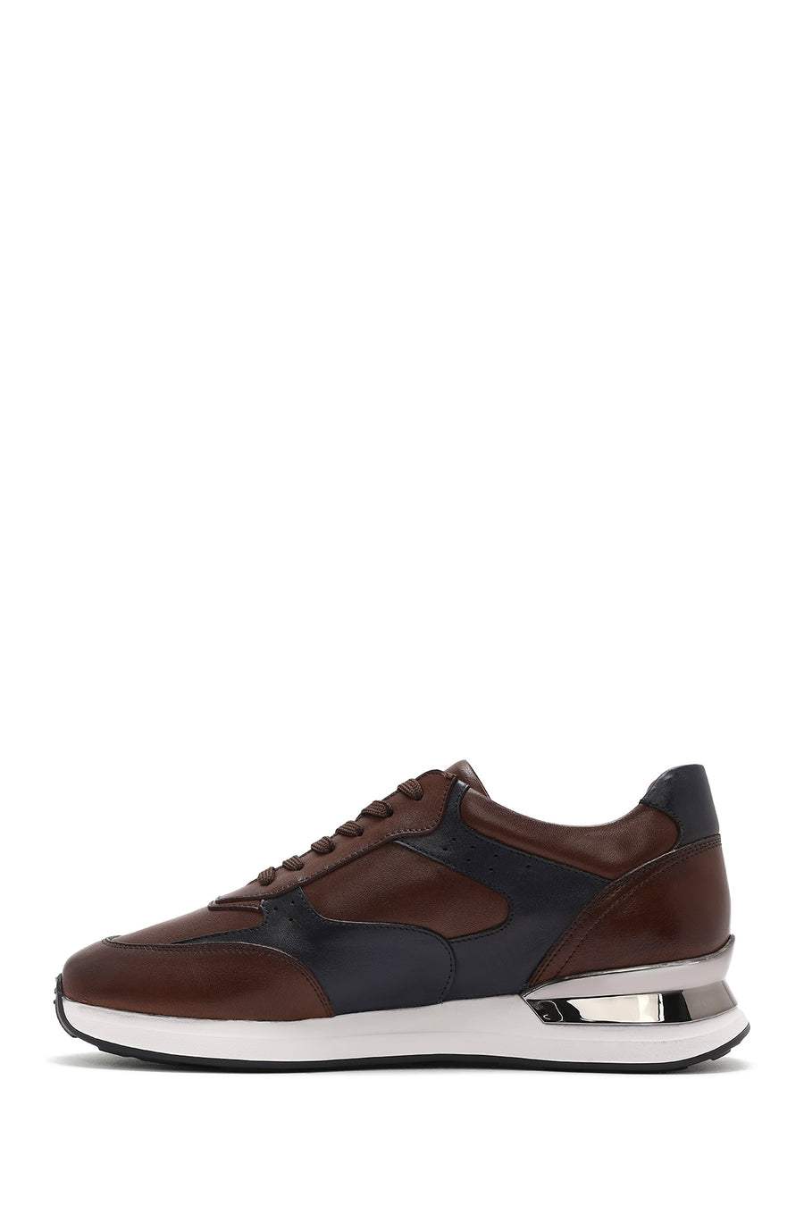 Men's Tan Lace-up Leather Sneaker
