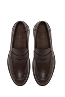 Erkek Kahverengi Deri Casual Loafer | Derimod