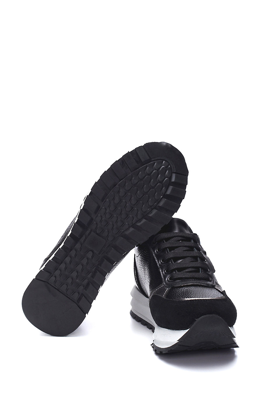 Women's Leather Thick Sole Sneaker