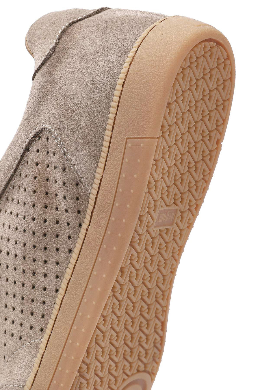 Men's Beige Lace-Up Suede Leather Sneaker