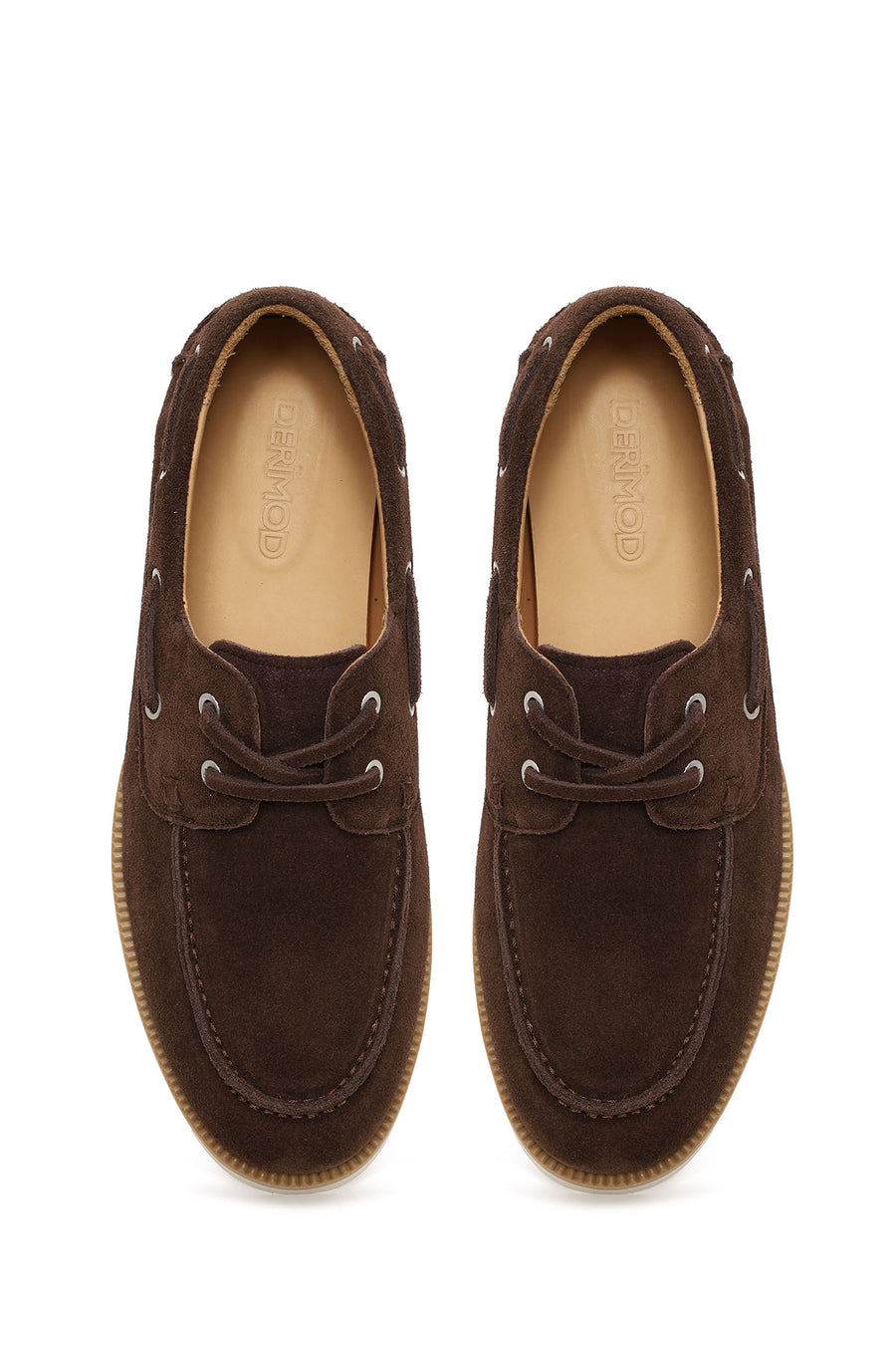 Male Brown Lace-up Suede Casual Shoes