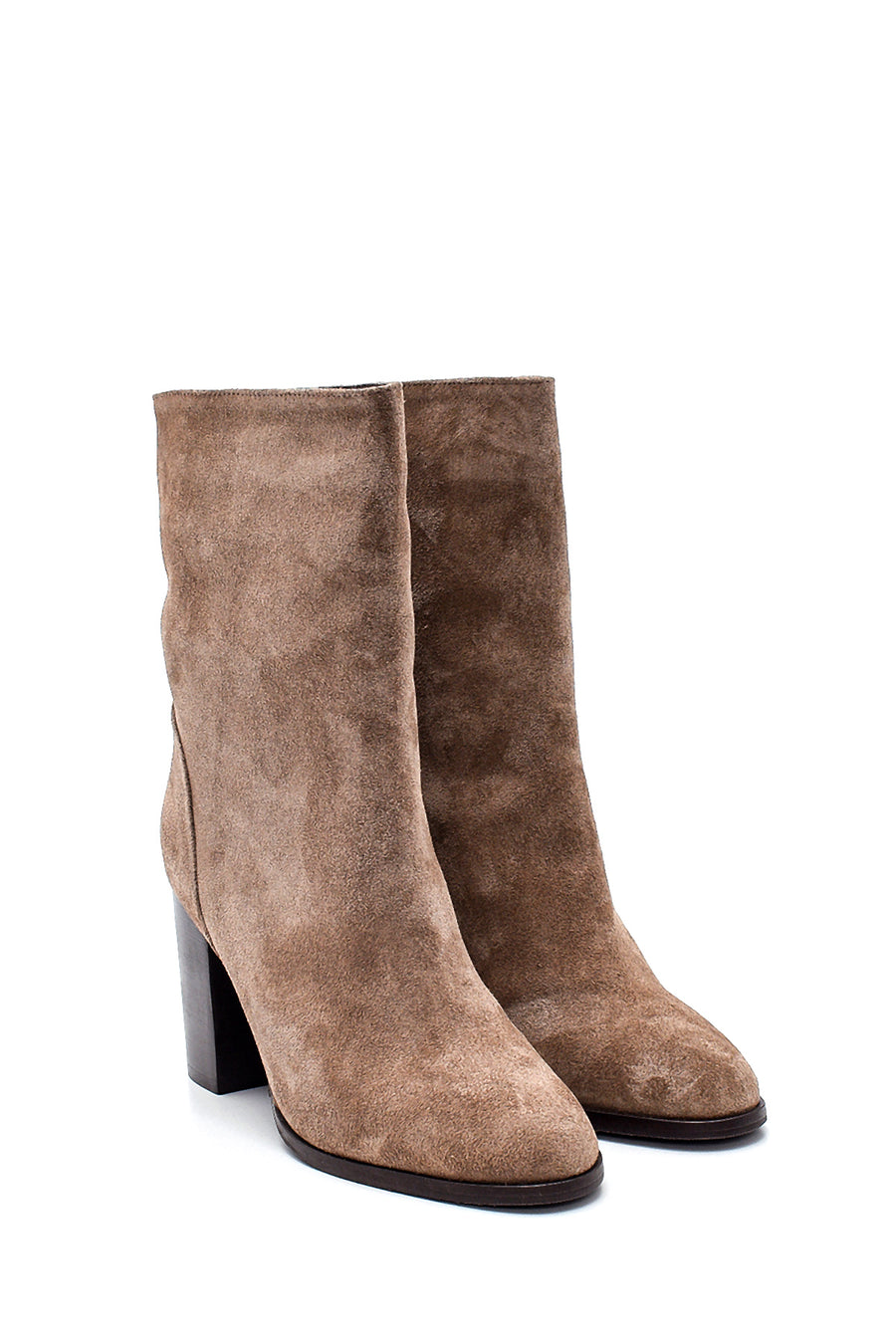Women's Heeled Suede Leather Boots