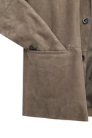 Rodrygo Men's Mink Blazer Suede Leather Jacket | Derimod