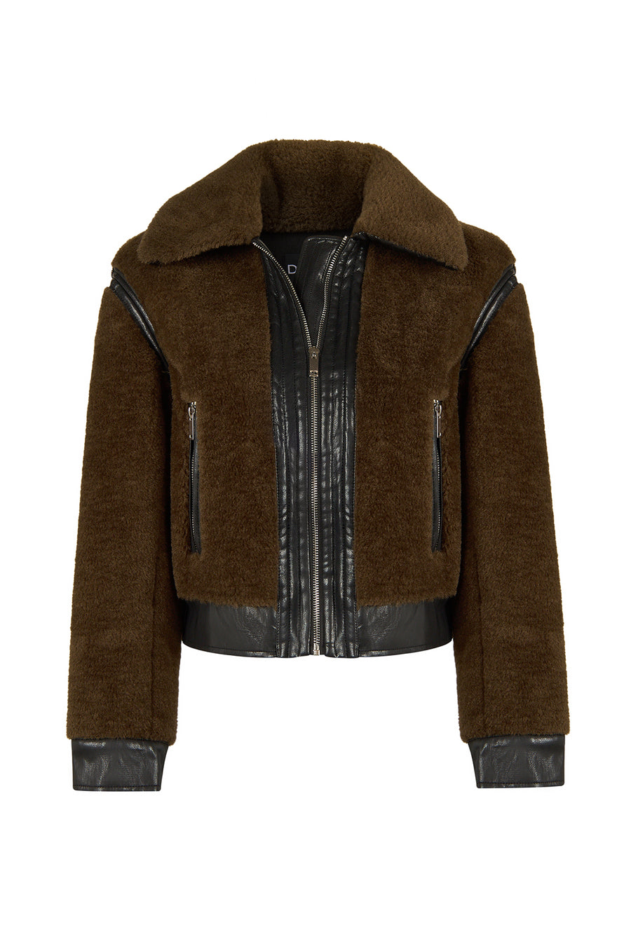 Levi Woman Brown Short Teddy Jacket