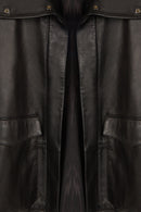 Florida-X Woman Black A-Line Leather Jacket | Derimod