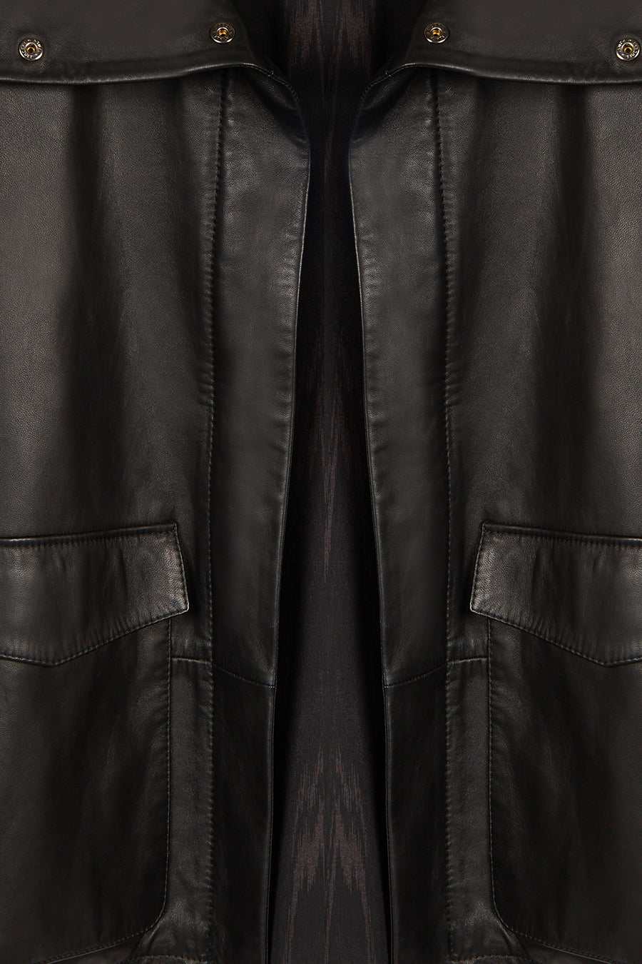 Florida-X Woman Black A-Line Leather Jacket