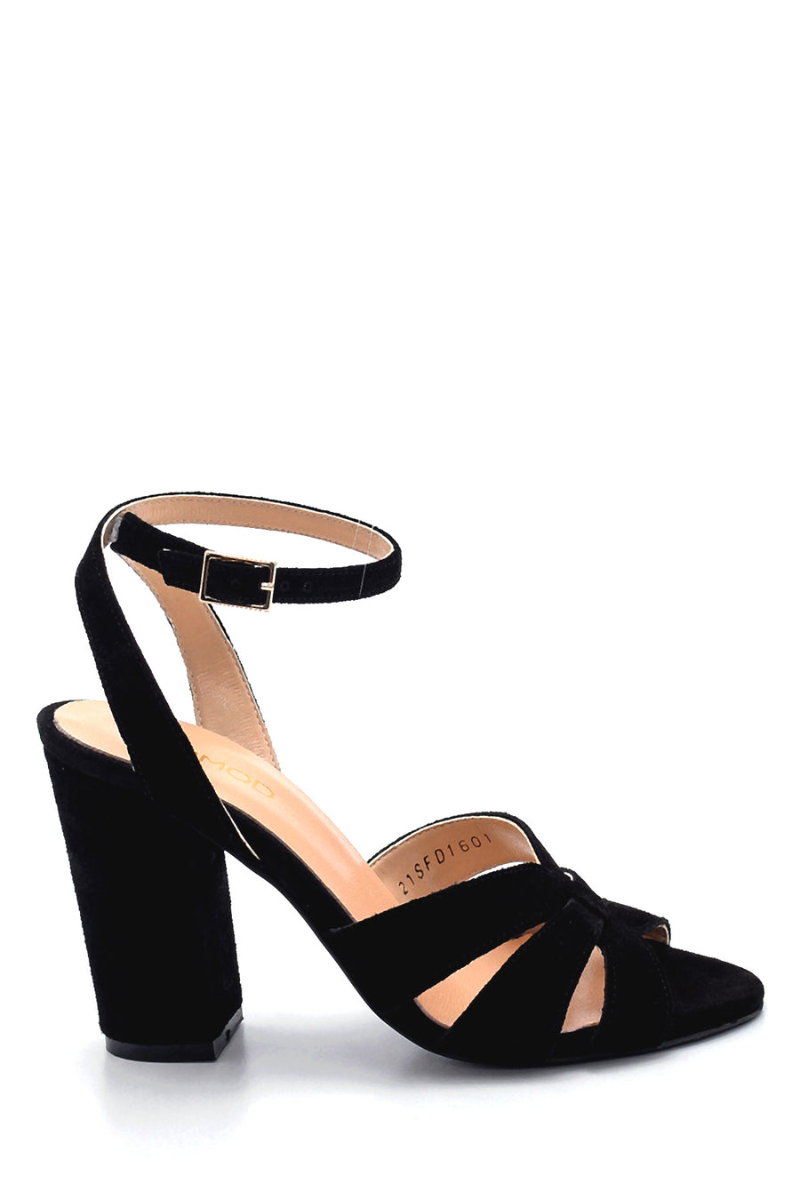 Women's Suede Heeled Sandals 21SFD160110 | Derimod