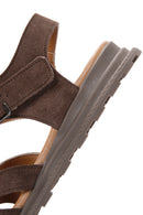 Women's Mink Ankle Strap Suede Leather Sandals | Derimod