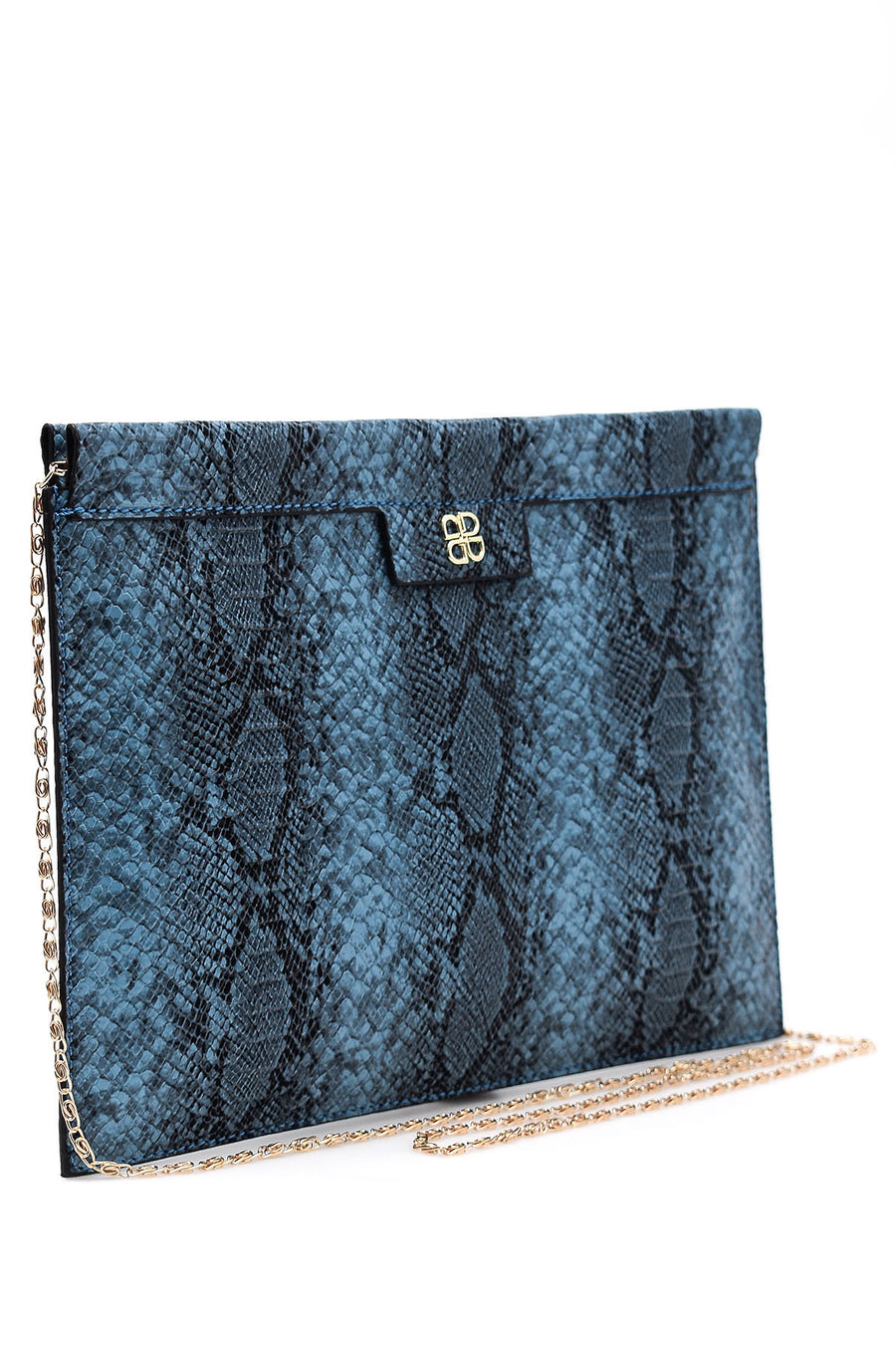 Women's Snake Patterned Clutch Bag