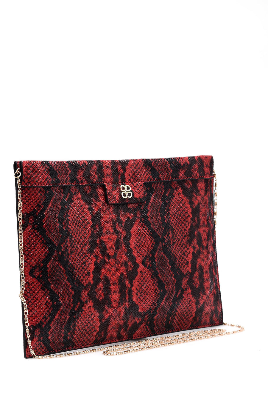 Women's Snake Patterned Clutch Bag