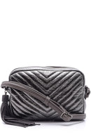 Women's Patent Leather Quilted Crossbody Bag | Derimod