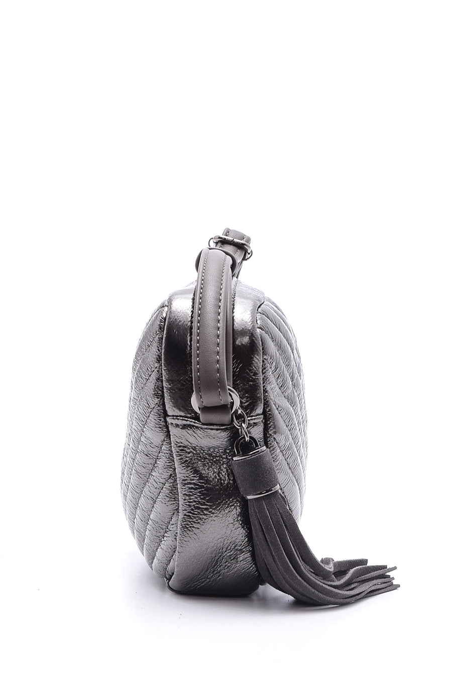 Women's Patent Leather Quilted Crossbody Bag