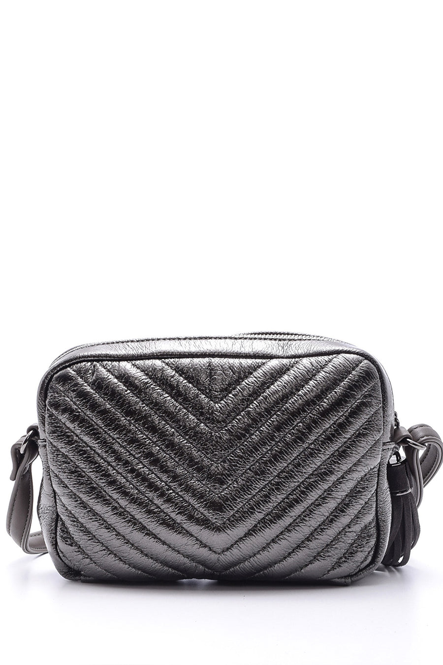Women's Patent Leather Quilted Crossbody Bag