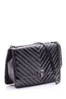 Women's Staple Detailed Patent Leather Bag | Derimod
