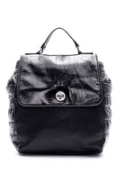 Women's Patent Leather Detailed Backpack | Derimod