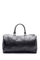 Men's Black Synthetic Leather Suitcase | Derimod
