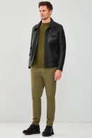 Muller Men's Black Leather Jacket | Derimod