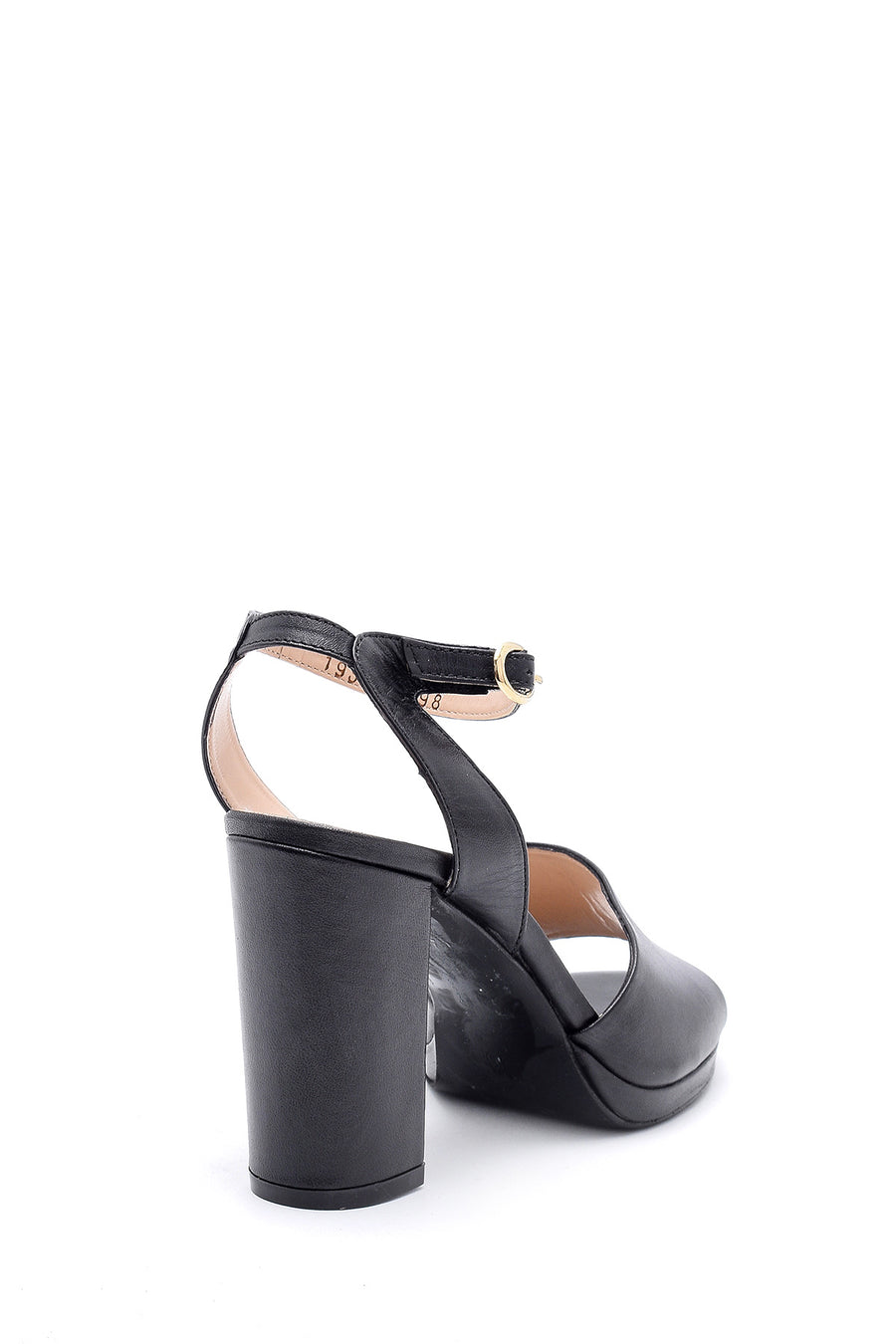 Women's Leather Thick Heeled Shoes