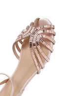 Women's Pink Ankle Strap Stone Sandals | Derimod