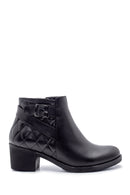 Women's Leather Quilted Detailed Boots | Derimod