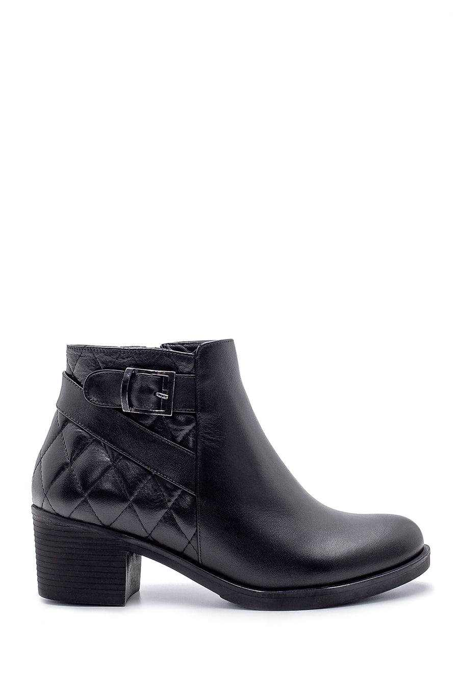 Women's Leather Quilted Detailed Boots 20WFD287218 | Derimod