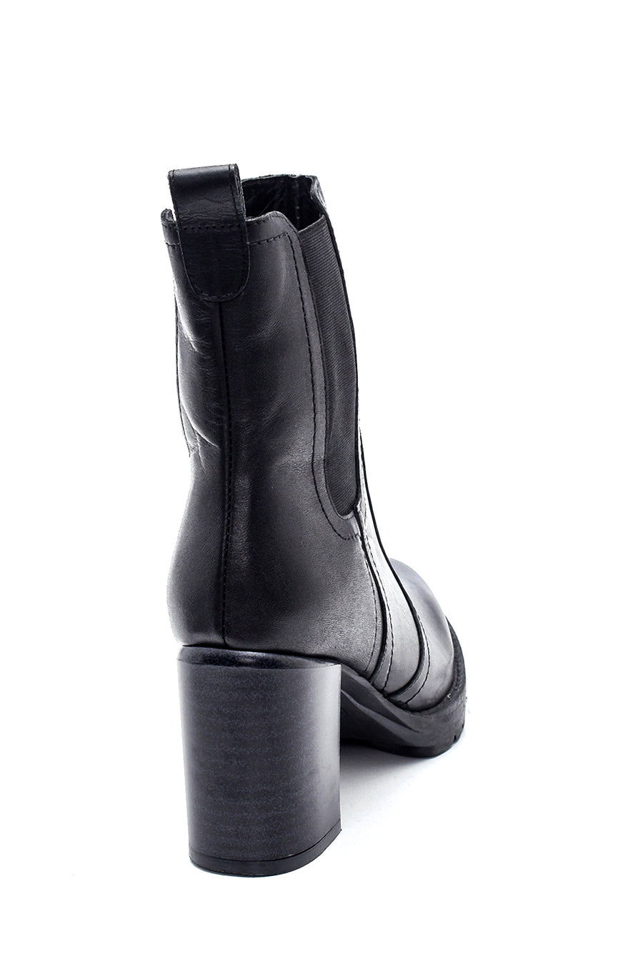 Women's Leather Chelsea Heeled Boots