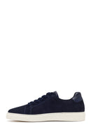 Erkek Lacivert Bağcıklı Süet Deri Sneaker | Derimod