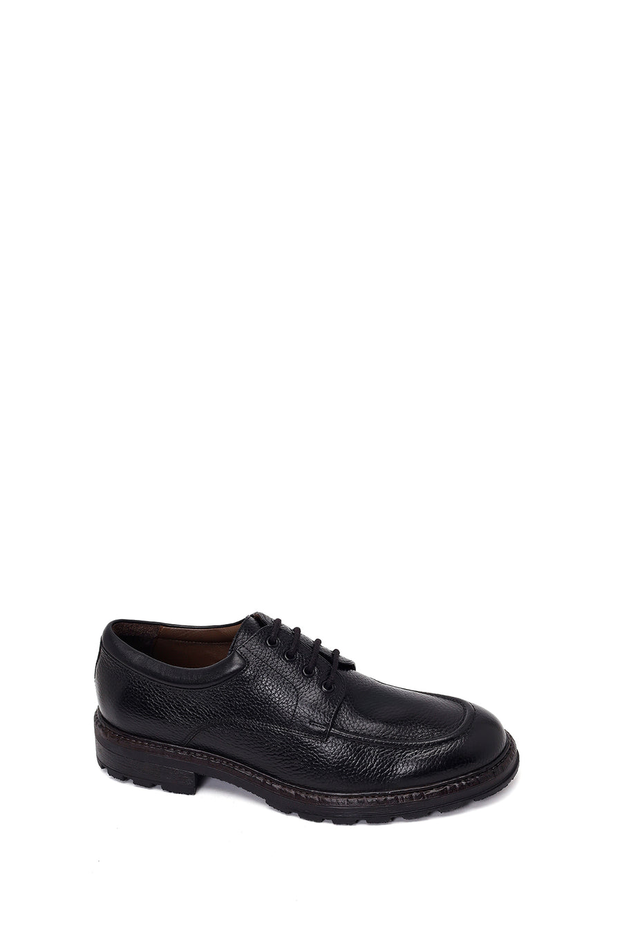 Male Black Lace-up Leather Casual Shoes
