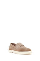Erkek Bej Süet Deri Casual Loafer | Derimod