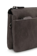 Male Grey Leather Handbag | Derimod