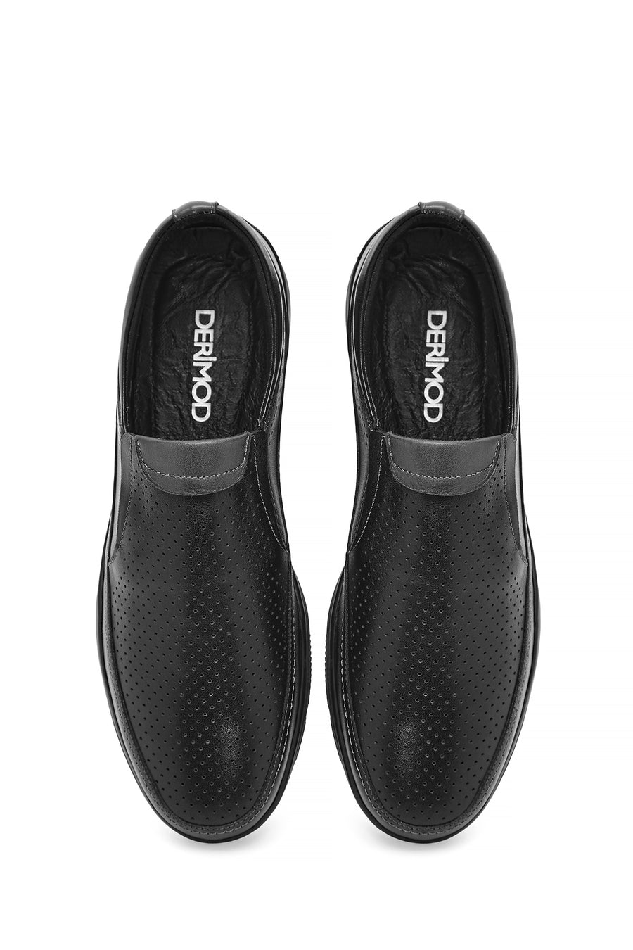 Erkek Siyah Deri Casual Loafer