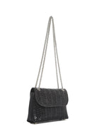 Women's Black Chain Strap Embellished Mini Evening Bag | Derimod