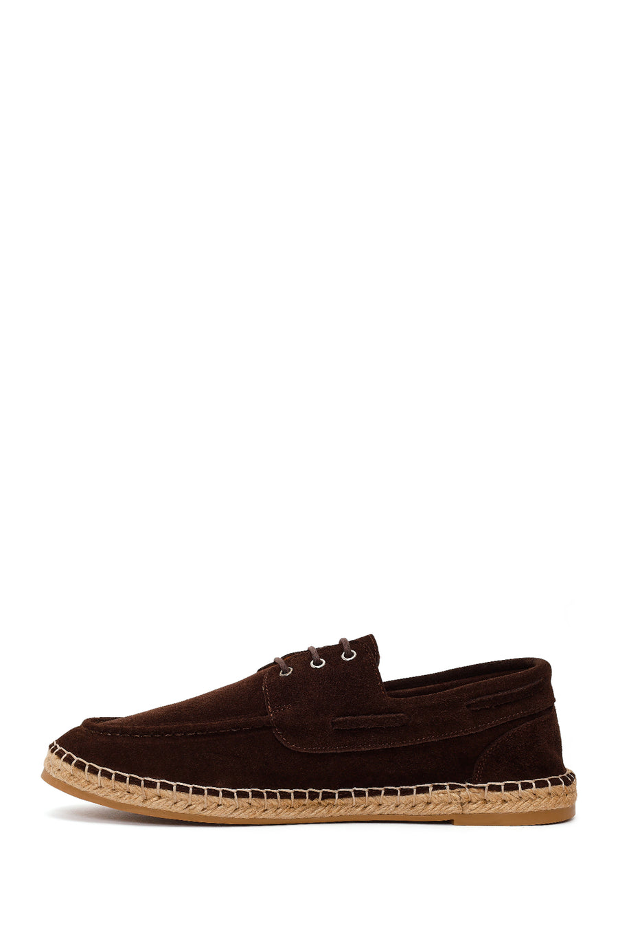 Male Brown Lace-Up Suede Espadrilles