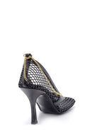 Women's Chain Detailed Square Toe Heeled Shoes | Derimod