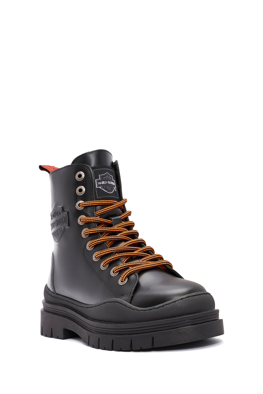 Harley Davidson Women's Black Jimmy Zipper Leather Combat Boots